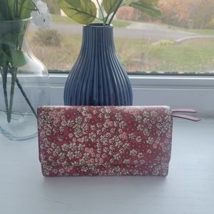 Floral Safe Keeper Organizer Wallet, Coupons, Receipts, Cash, Coins, and Cards